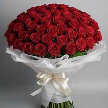 Букет 101 Красная роза Блэк Мэджик в Южноуральске