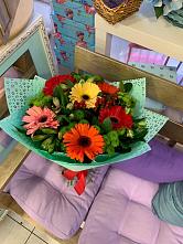 Букет цветов из:  Герберы, Хризантемы и Альстромерии #REPLACE_PRED# Южноуральске