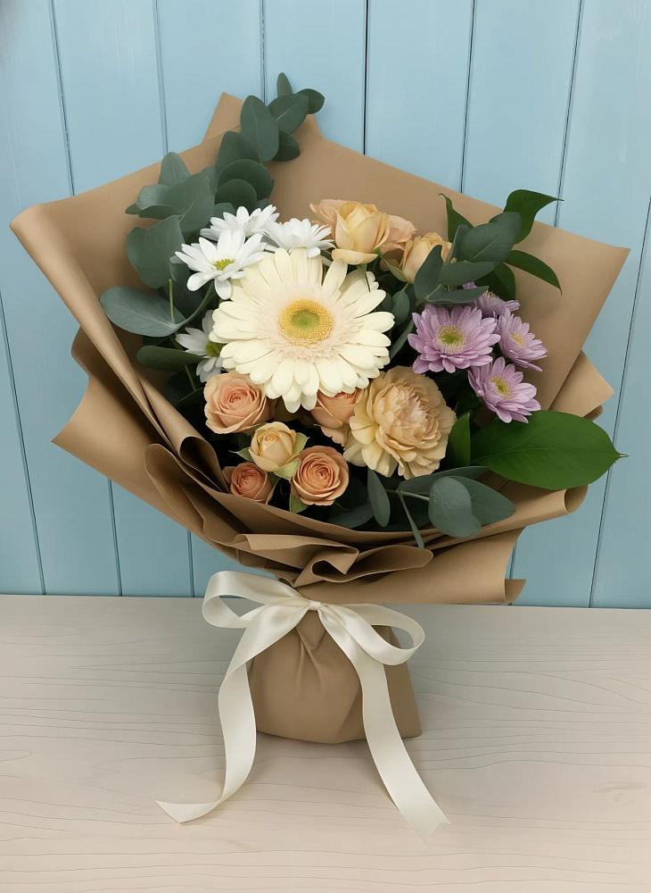 Букет цветов из: Герберы и Хризантемы в Южноуральске