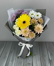 Букет цветов из:  Розы, Герберы и Хризантемы в Южноуральске