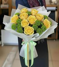 Букет цветов из:  Хризантемы и Розы #REPLACE_PRED# Южноуральске