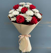 Букет цветов из:  Розы и Хризантемы в Южноуральске