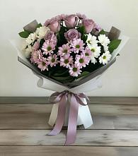 Букет цветов из:  Хризантемы и Розы в Южноуральске