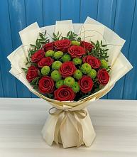 Букет цветов из:  Розы и Хризантемы в Южноуральске