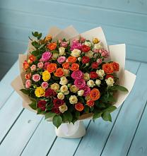Букет Микс из разноцветных кустовых роз #REPLACE_PRED# Южноуральске